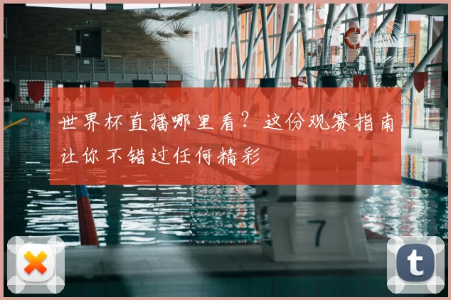 世界杯直播哪里看?这份观赛指南让你不错过任何精彩