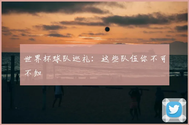 世界杯球队巡礼：这些队伍你不可不知